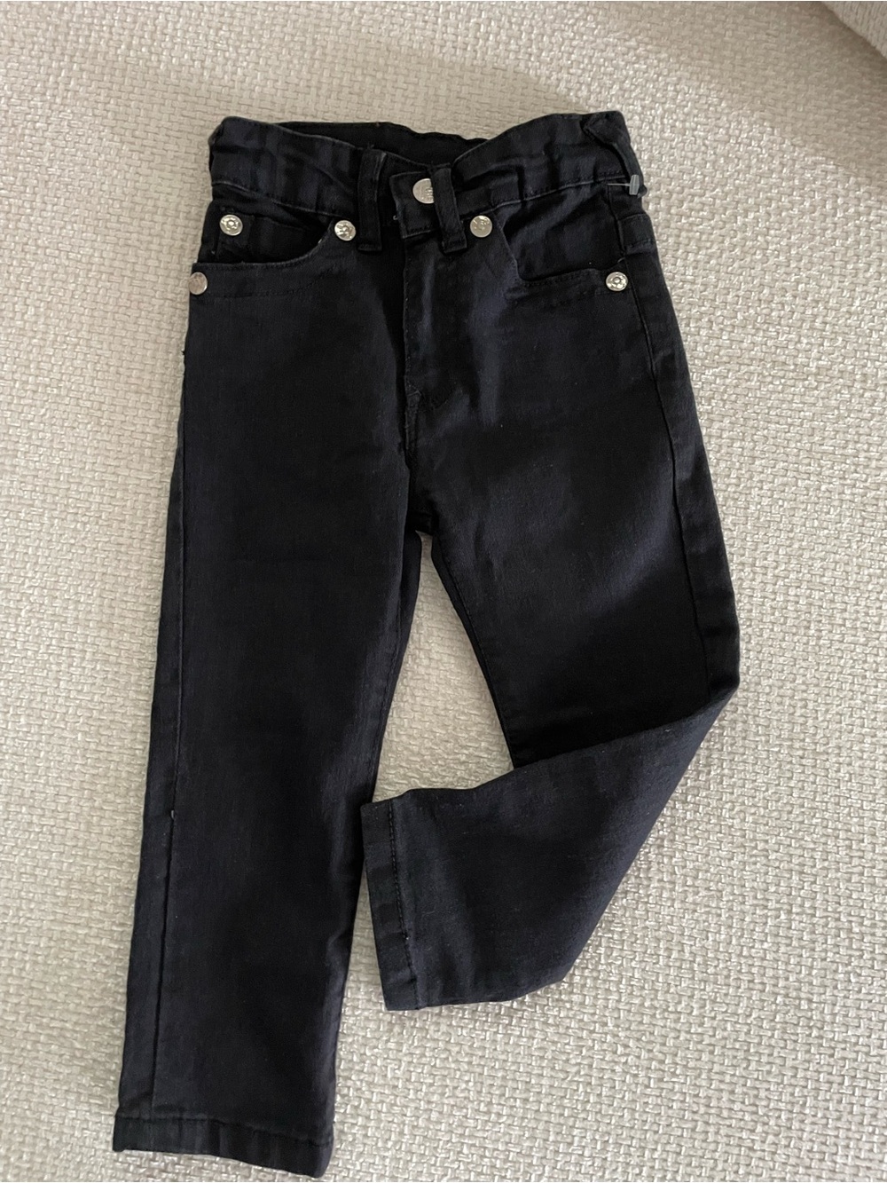 TWO PAIR True Religion boys black jeans 3t NEVER WORN